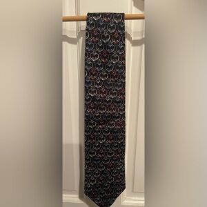 Christian Dior 100% Silk Multicolor Patterned Tie